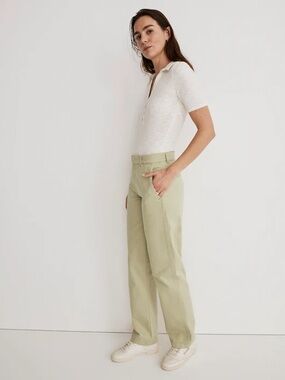 MADEWELL Low Slung Straight Chinos in Pale Lichen size 25